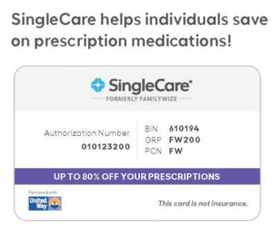 SingleCare prescription card image