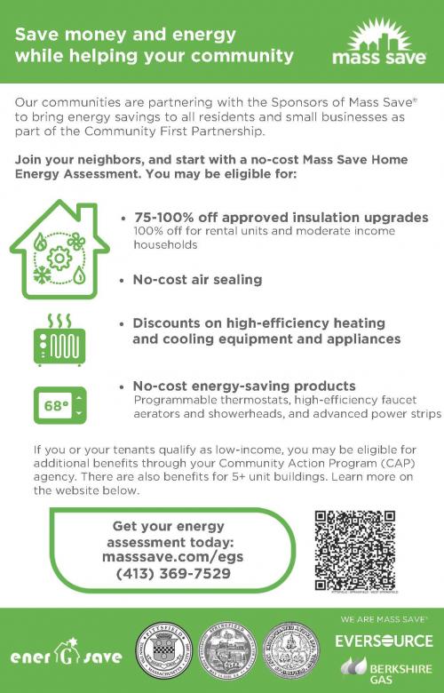 Mass Save home assessment flyer