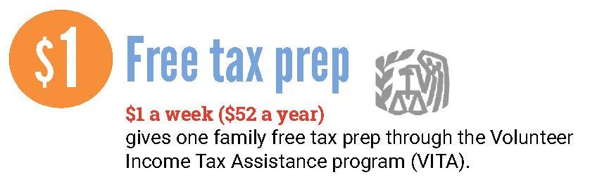 $1 Supports Free Tax Prep