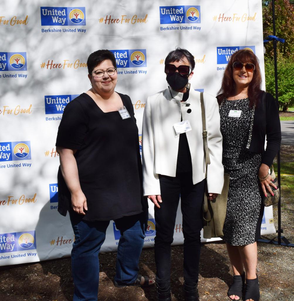 Krystal Castagna and Janis Broderick (both Elizabeth Freeman Center) and Cindy Shogry-Raimer (Greylock Federal Credit Union)