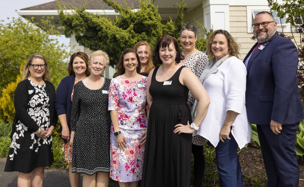 BUW staff: Katherine von Haefen, Brenda Petell, Pam Knisley, Karrie Buratto, Chloe Rychcik, Gretchen Weber, Emily Daunis, Gretchen Fairfield, and Tom Bernard