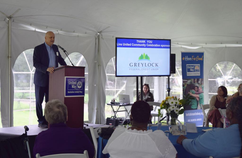 BUW Board Chair Mike Stoddard, on behalf of Greylock Federal Credit Union, a LUCC sponsor