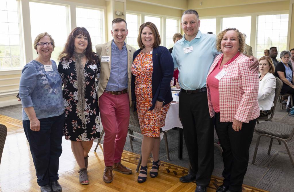 Amy Chin (Berkshire Athenaeum), Cindy Shogry-Raimer (GFCU), honoree Alex, BUW's Brenda, Mark Kaley (GFCU), Jennifer Connor Shumsky (GFCU)