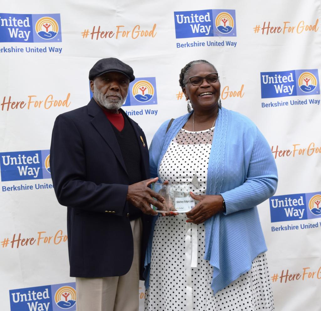 Dennis Powell, NAACP Berkshire County president, with Shirley Edgerton