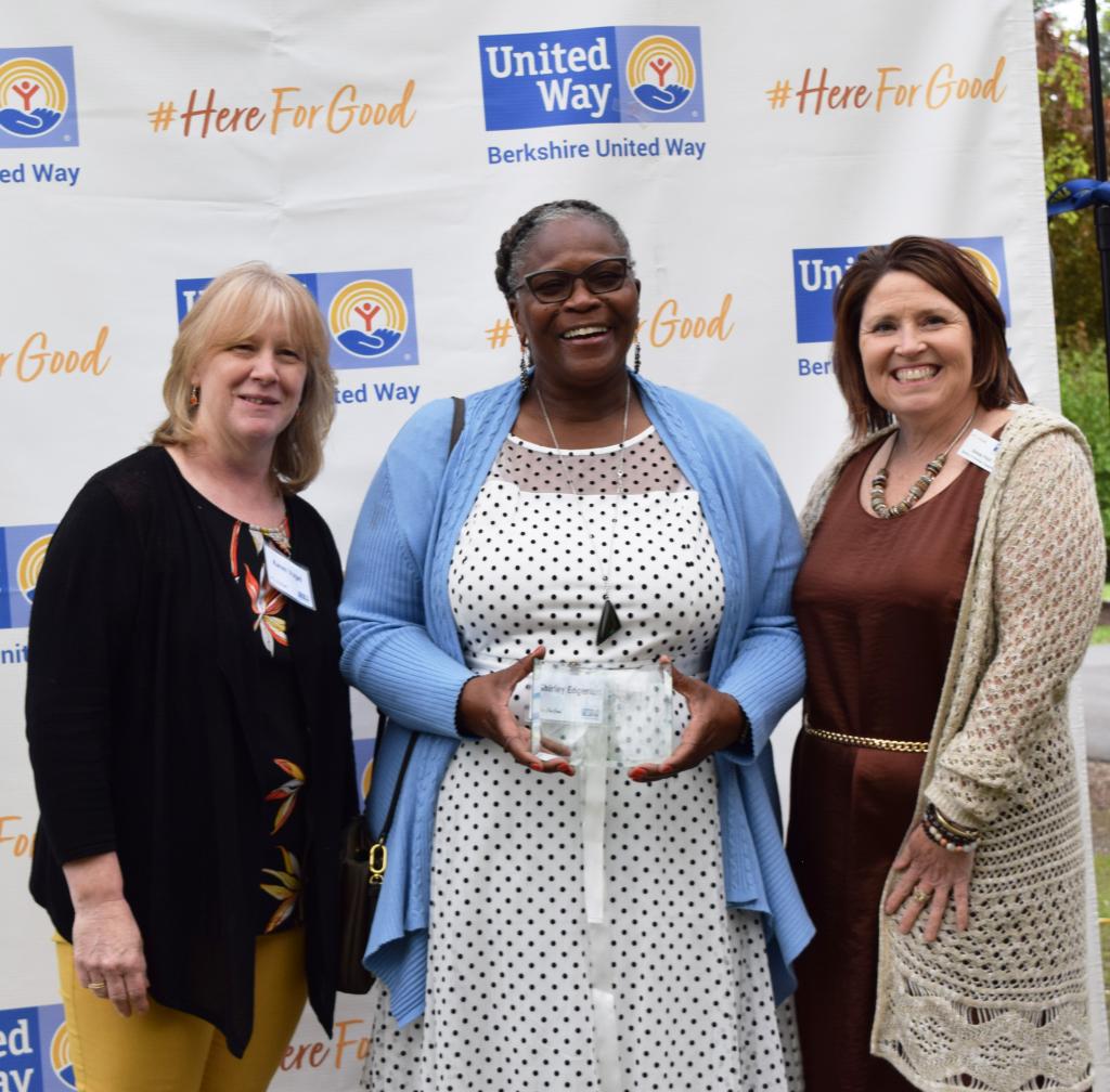 Karen Vogel (BHS community health education coordinator), Shirley Edgerton, and Brenda Petell