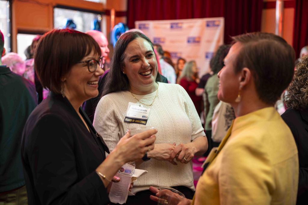 Jaime Campbell (Williams College/BUW board member), Melissa Orazio (Hillcrest Educational Center/BUW board member) and Laurie Gallagher