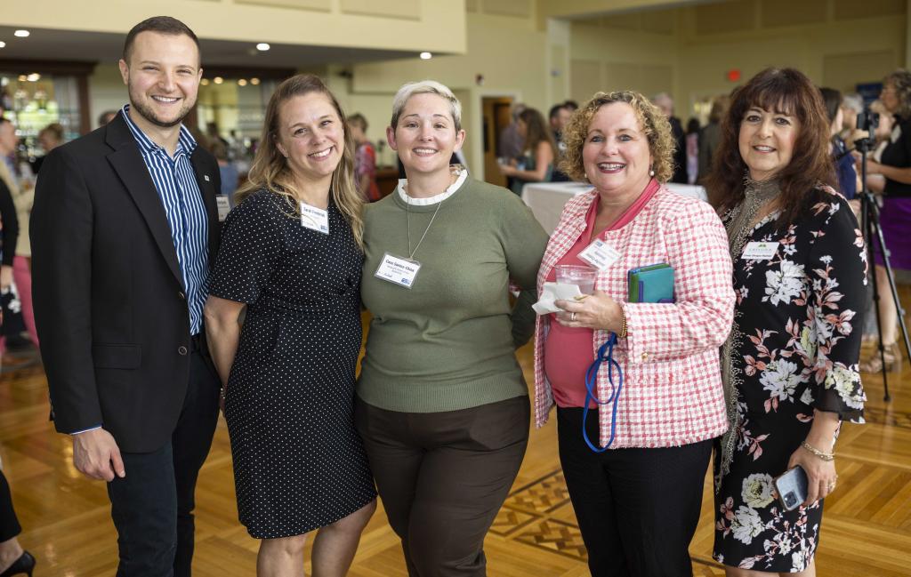 Nick Darrow (GFCU), Sarah Frederick (18 Degrees), Cass Santos-China (NPC board member), Cindy Shogry-Raimer (GFCU)