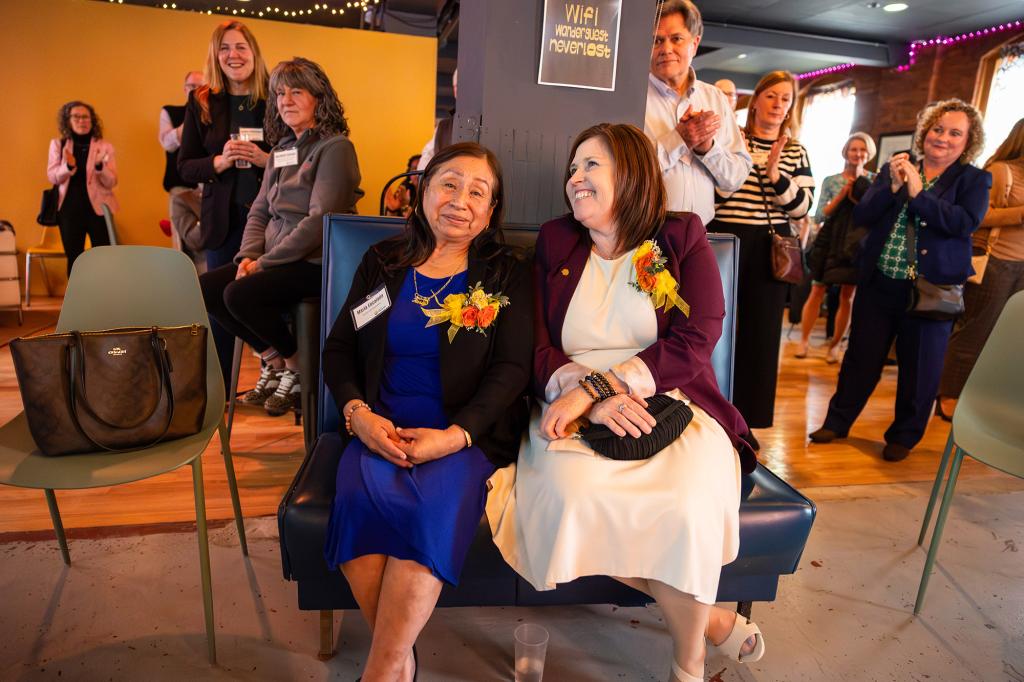 Award recipients Maria Encalada and Brenda Petell