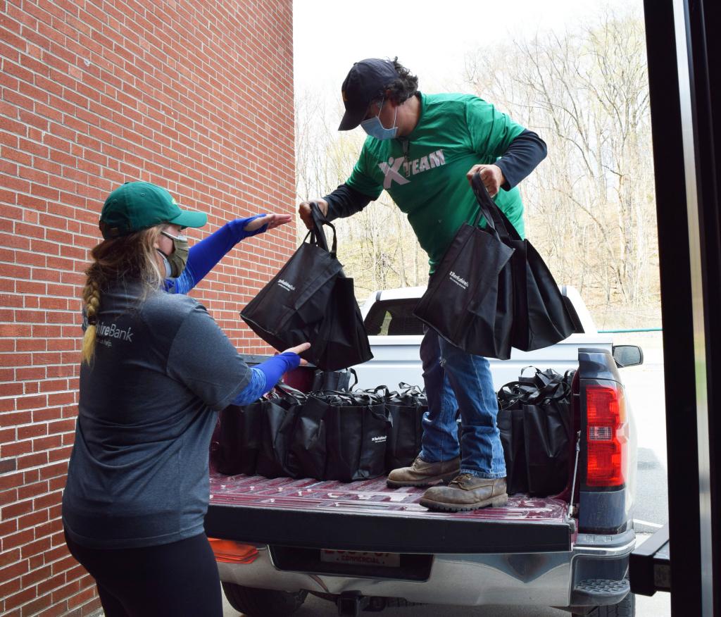 Loading up the Berkshire Bank truck