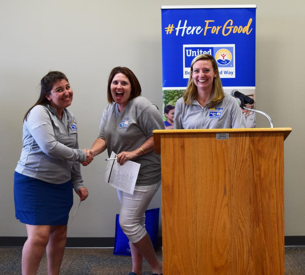 Closest to Pin winner Liz Calebaugh with Brenda Petell & Anna Worley