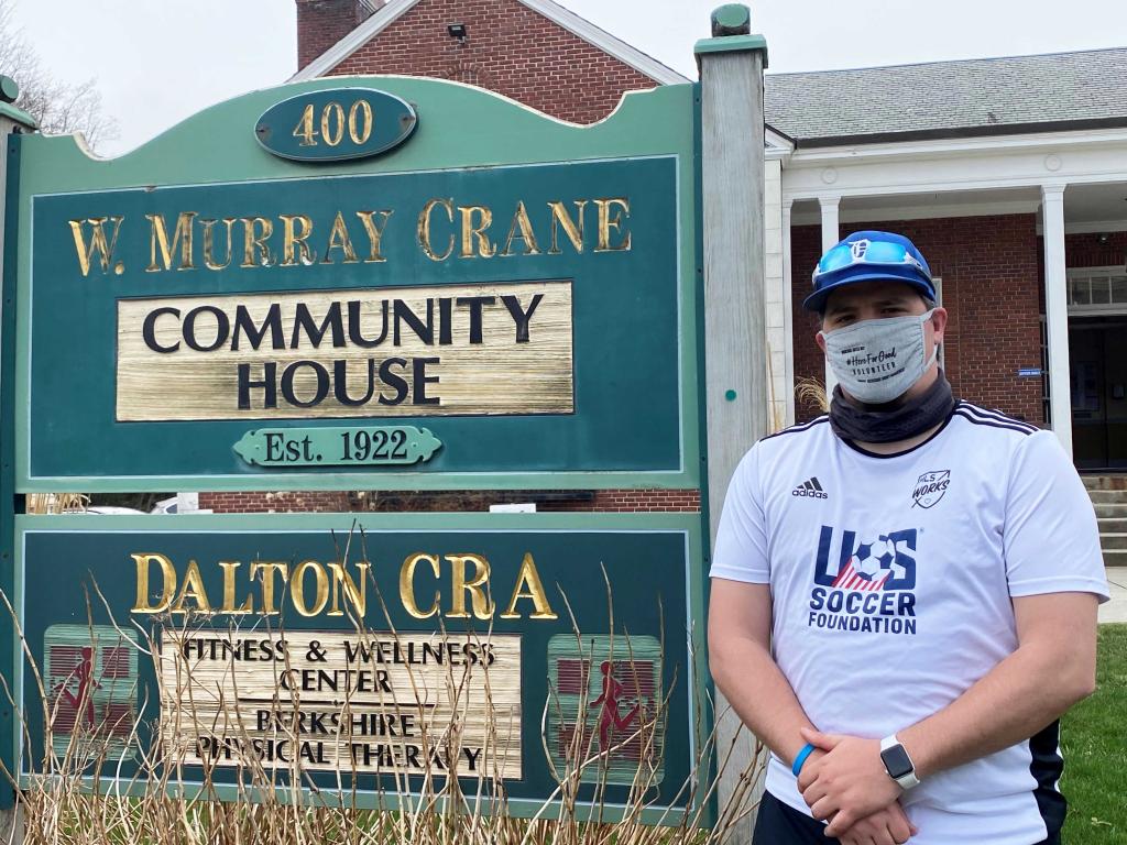 Jon Yetto, out of school coordinator at Dalton CRA, helped with the Interact Club's food drive.