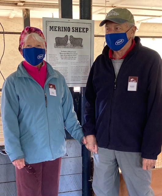 Flo Brett and Roger Gutwillig, baby animal ambassadors at Hancock Shaker Village.