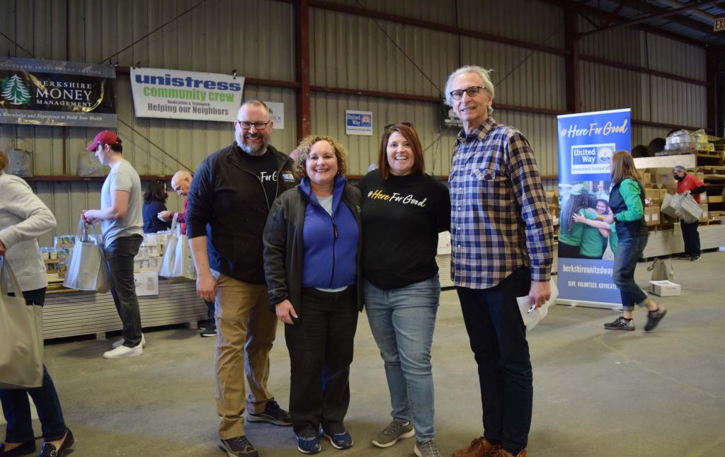 BUW's Tom Bernard and Brenda Petell with event sponsor reps Jennifer Connor-Shumsky and Mark Lefenfeld