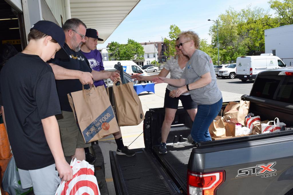 BUW's Tom Bernard helps out