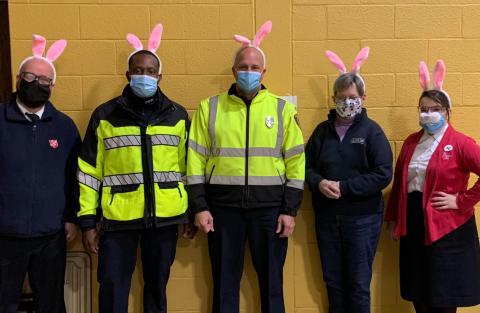 Salvation Army and Pittsfield Police hand out Easter baskets