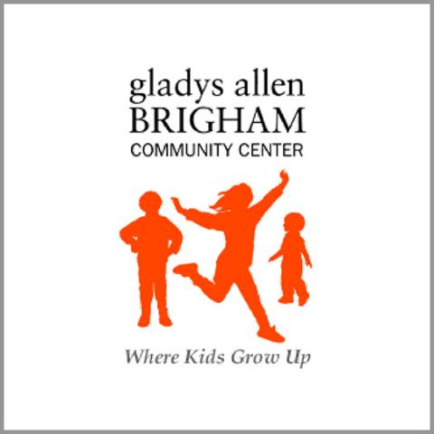 Gladys Allen Brigham Community Center volunteer fair booth logo
