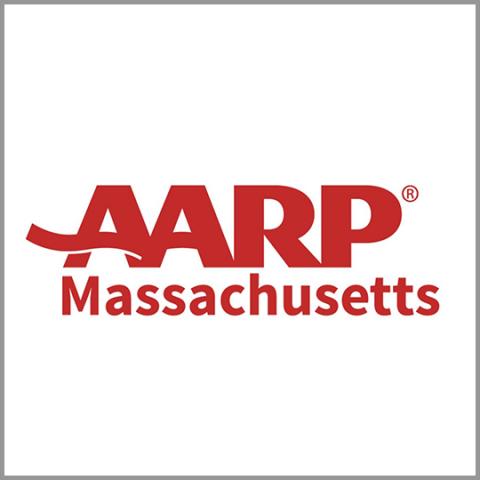 AARP volunteer fair booth logo