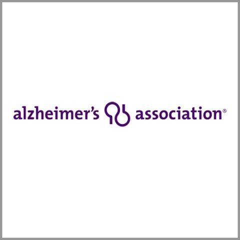 Alzheimer's Association volunteer fair booth logo