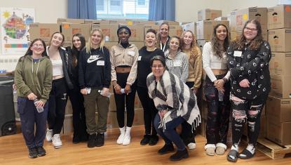 Students from Heather Thompson's Early Childhood Education program at Taconic High School